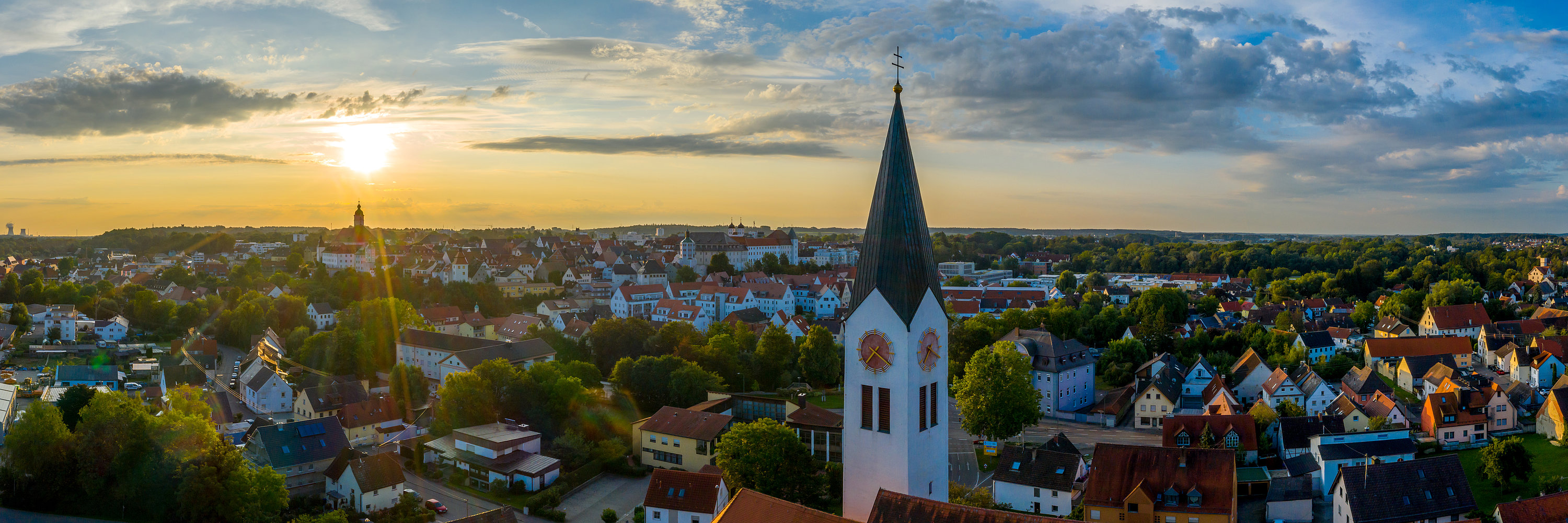 Stadtansicht mit Sankt Martin. Foto: Philipp Röger für die Stadt Günzburg