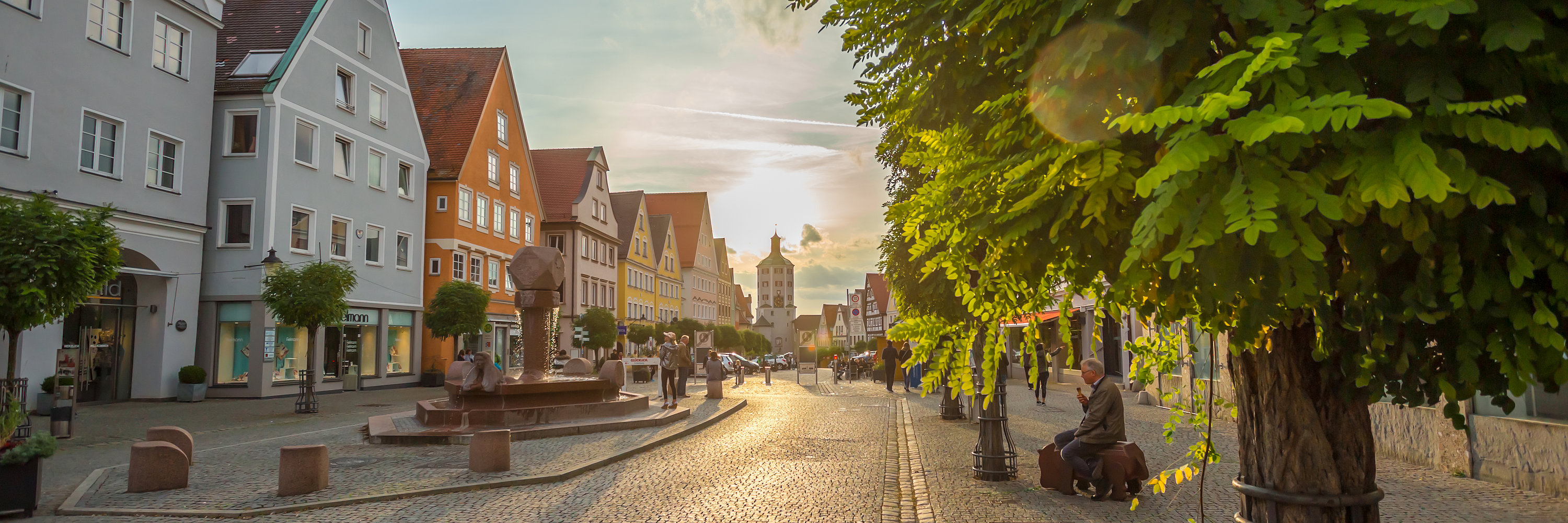 Marktplatz in Günzburg. Foto: Philipp Röger für die Stadt Günzburg