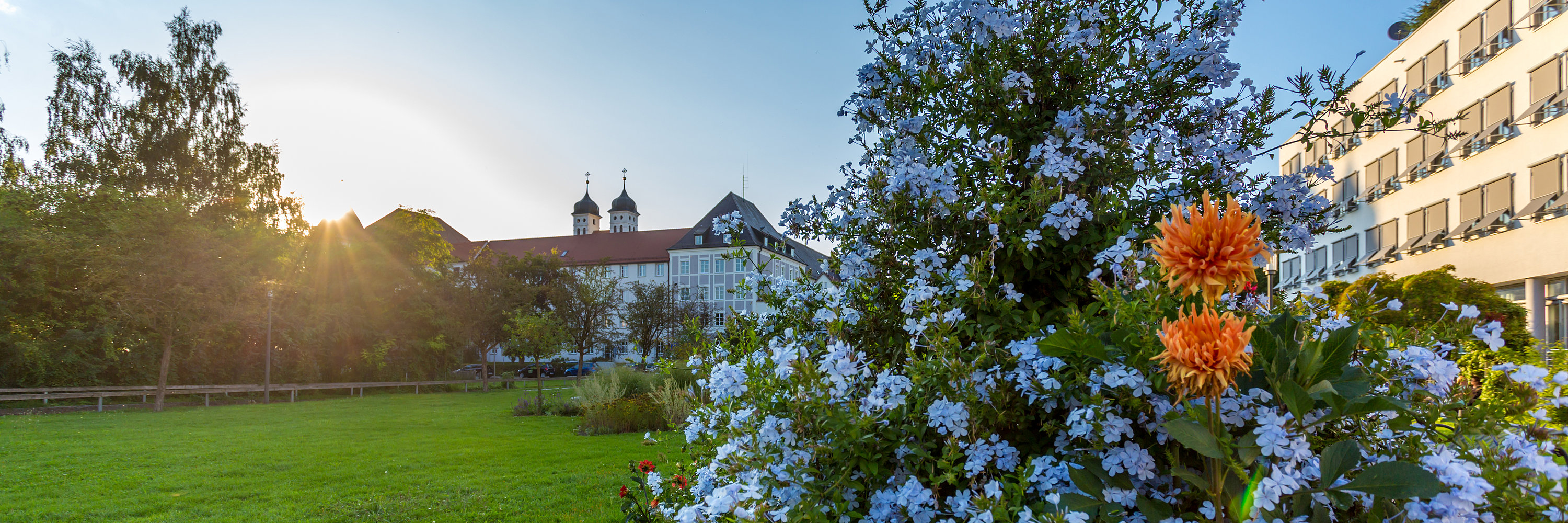 Ansicht Rathaus Günzburg mit Hofgarten. Foto: Philipp Röger für die Stadt Günzburg