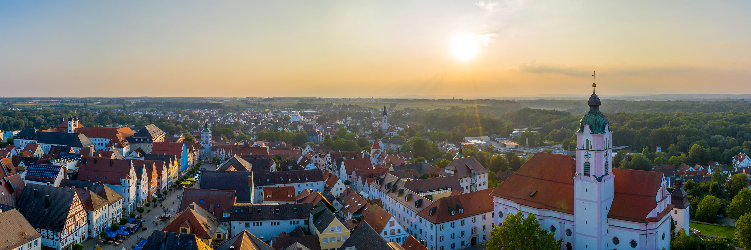 Stadtansicht mit Frauenkirche. Foto: Philipp Röger für die Stadt Günzburg